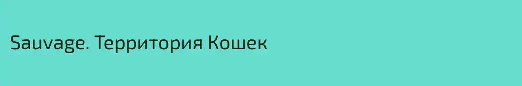 Sauvage. Территория Кошек